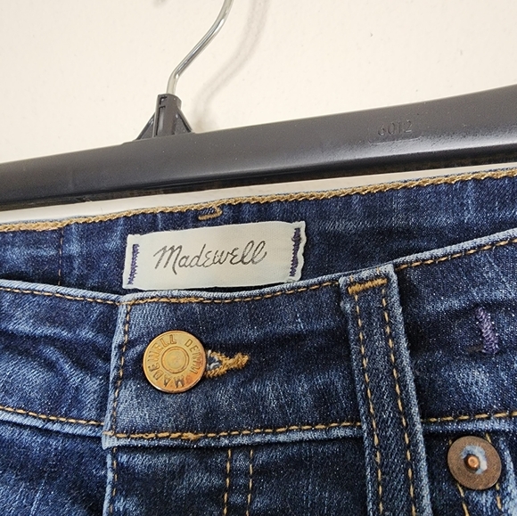 Madewell Curvy High Rise Skinny Dark Medium Wash Denim Womens Preppy Summer - Picture 5 of 13
